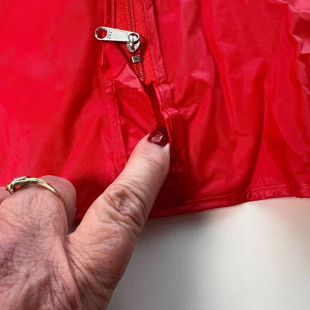 Saks Fifth Avenue Red Garment Bag Suit Dress Cover with Zipper Name Card